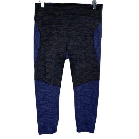 Outdoor Voices XL Kneecap Crop Leggings Space Dye Gray Blue Two Tone - Picture 1 of 8